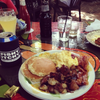 Breakfast of champions at Blue Heaven in Key West.